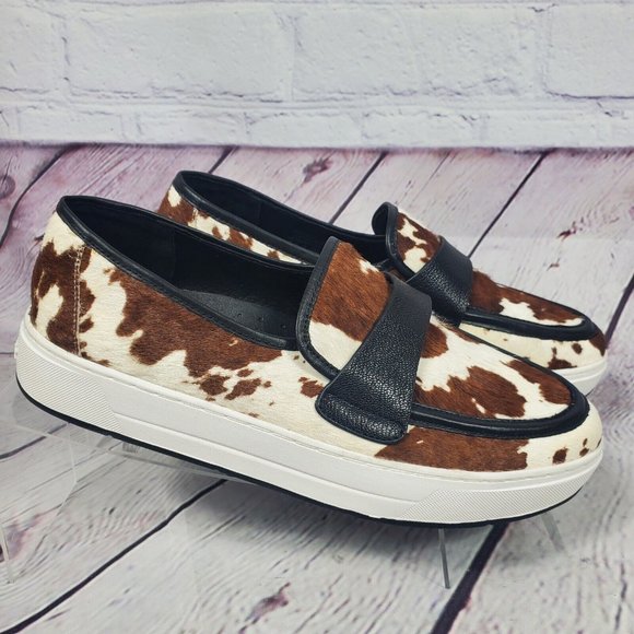 Donald Pliner Women's Size 7.5 Bone Multi Richie Haircalf Loafers Sneakers - Picture 4 of 9
